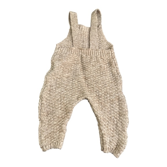 Zara Cozy Knit Overalls for Baby 3/6 Months - Tan - Picture 2 of 3
